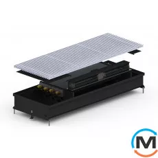 Внутрипольный конвектор Carrera CV2.Black.400.2250.120, Тип конвектора: С вентилятором, Корпус конвектора: Металл в черном цвете, Кол-во теплообменников: 2, Глубина (мм): 120, Ширина (мм): 400, Длина (мм): 2250, фото 