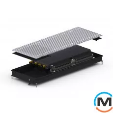 Внутрипольный конвектор Carrera CV2.Black.380.3000.65, Тип конвектора: С вентилятором, Корпус конвектора: Металл в черном цвете, Кол-во теплообменников: 2, Глубина (мм): 65, Ширина (мм): 380, Длина (мм): 3000, фото 