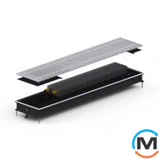 Внутрипольный конвектор Carrera M.Black.230.1000.65, Тип конвектора: Без вентилятора, Корпус конвектора: Металл в черном цвете, Кол-во теплообменников: 1, Глубина (мм): 65, Ширина (мм): 230, Длина (мм): 1000, фото 