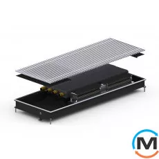 Внутрипольный конвектор Carrera MV2.Black.380.1000.65, Тип конвектора: С вентилятором, Корпус конвектора: Металл в черном цвете, Кол-во теплообменников: 2, Глубина (мм): 65, Ширина (мм): 380, Длина (мм): 1000, фото 