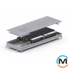 Внутрипольный конвектор Carrera MV2.Inox.380.1250.65, Тип конвектора: С вентилятором, Корпус конвектора: Нержавеющая сталь, Кол-во теплообменников: 2, Глубина (мм): 65, Ширина (мм): 380, Длина (мм): 1250, фото 