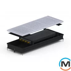 Внутрипольный конвектор Carrera S2.Black.380.3000.120, Тип конвектора: Без вентилятора, Корпус конвектора: Металл в черном цвете, Кол-во теплообменников: 2, Глубина (мм): 120, Ширина (мм): 380, Длина (мм): 3000, фото 