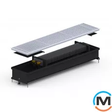 Внутрипольный конвектор Carrera S.Black.230.1000.120, Тип конвектора: Без вентилятора, Корпус конвектора: Металл в черном цвете, Кол-во теплообменников: 1, Глубина (мм): 120, Ширина (мм): 230, Длина (мм): 1000, фото 