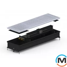 Внутрипольный конвектор Carrera SV.Black.280.2250.120, Тип конвектора: С вентилятором, Корпус конвектора: Металл в черном цвете, Кол-во теплообменников: 1, Глубина (мм): 120, Ширина (мм): 280, Длина (мм): 2250, фото 