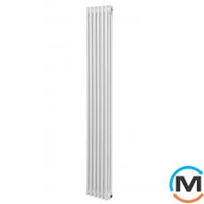 Вертикальный дизайнерский радиатор ARTTIDESIGN Bari III 6/1800/290 белый матовый, Исполнение: Вертикальный, Цвет: Белый, Высота (мм): 1800, Глубина (мм): 125, Кол-во секций: 6, Длина (мм): 290, фото 