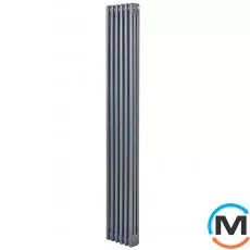 Вертикальные дизайнерские радиаторы ARTTIDESIGN Bari III 6/1800/290 серый матовый, Исполнение: Вертикальный, Цвет: Серый, Высота (мм): 1800, Глубина (мм): 125, Кол-во секций: 6, Длина (мм): 290, фото 
