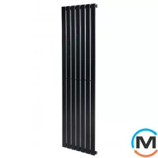 Вертикальний дизайнерський радіатор ARTTIDESIGN Livorno 7/1800/476/50 чорний матовий, Підключення радіатора: Нижнє, Виконання: Вертикальний, Колір: Чорний, Висота (мм): 1800, Кількість секцій: 7, Довжина (мм): 476, Глибина (мм): 93, Кількість рядів: 1, фото 