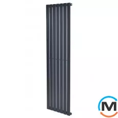 Вертикальний дизайнерський радіатор ARTTIDESIGN Livorno 7/1600/476/50 сірий матовий, Колір: Сірий, Висота (мм): 1600, Глибина (мм): 93, Кількість секцій: 7, Довжина (мм): 476, фото 