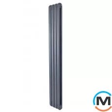 Вертикальний дизайнерський радіатор ARTTIDESIGN Verona 4/1800/300 сірий матовий, Колір: Сірий, Висота (мм): 1800, Кількість секцій: 4, Довжина (мм): 300, фото 