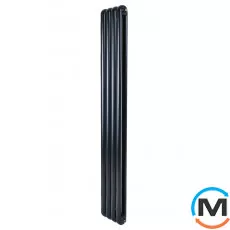 Вертикальний дизайнерський радіатор ARTTIDESIGN Verona 4/1800/300 чорний матовий, Колір: Чорний, Висота (мм): 1800, Кількість секцій: 4, Довжина (мм): 300, фото 