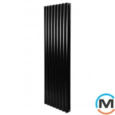 Вертикальний дизайнерський радіатор ARTTIDESIGN Rimini II 8/1500/472/50 чорний матовий, Колір: Чорний, Висота (мм): 1500, Кількість рядів: 2, Довжина (мм): 472, фото 