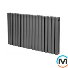 Горизонтальний дизайн радіатор ARTTIDESIGN Rimini II G 17/550/1003 сірий матовий, Підключення радіатора: Бокове, Виконання: Горизонтальний, Колір: Сірий, Висота (мм): 550, Кількість секцій: 17, Довжина (мм): 1003, Глибина (мм): 103, Кількість рядів: 2, фото 