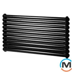 Горизонтальний дизайн радіатор ARTTIDESIGN Sora 10/600/1200 чорний матовий, Виконання: Горизонтальний, Колір: Чорний, Висота (мм): 600, Глибина (мм): 110, Довжина (мм): 1200, фото 