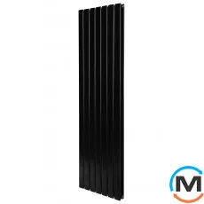 Вертикальний дизайнерський радіатор ARTTIDESIGN Livorno II 7/1800/476/50 чорний матовий, Виконання: Вертикальний, Колір: Чорний, Висота (мм): 1800, Глибина (мм): 103, Кількість секцій: 7, Довжина (мм): 476, Макс. Температура (град.): 90, фото 