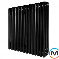 Горизонтальний дизайн радіатор ARTTIDESIGN Bari III G 13/600/605 чорний матовий, Виконання: Горизонтальний, Колір: Чорний, Висота (мм): 600, Глибина (мм): 118, Кількість секцій: 13, Довжина (мм): 605, фото 