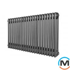 Горизонтальний дизайн радіатор ARTTIDESIGN Bari II G 22/500/1010 сірий матовий, Виконання: Горизонтальний, Колір: Сірий, Висота (мм): 500, Глибина (мм): 103, Кількість секцій: 22, Довжина (мм): 1010, фото 