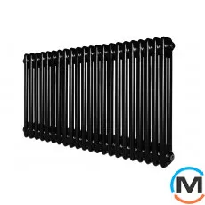Горизонтальний дизайн радіатор ARTTIDESIGN Bari II G 22/500/1010 чорний матовий, Виконання: Горизонтальний, Колір: Чорний, Висота (мм): 500, Глибина (мм): 103, Кількість секцій: 22, Довжина (мм): 1010, фото 
