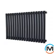 Горизонтальний дизайн радіатор ARTTIDESIGN Rimini G 17/550/1003 чорний матовий, Підключення радіатора: Бокове, Виконання: Горизонтальний, Колір: Чорний, Висота (мм): 550, Кількість секцій: 17, Довжина (мм): 1003, Глибина (мм): 103, Кількість рядів: 1, фото 