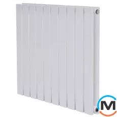 Горизонтальний дизайн радіатор ARTTIDESIGN Terni II G 10/600/590 білий мат, Підключення радіатора: Нижнє, Виконання: Горизонтальний, Колір: Білий, Висота (мм): 600, Кількість секцій: 10, Довжина (мм): 590, Глибина (мм): 99, Кількість рядів: 2, фото 