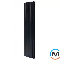 Вертикальний дизайнерський радіатор ARTTIDESIGN Livorno II 6/1800/408/50 чорний матовий, Виконання: Вертикальний, Колір: Чорний, Висота (мм): 1800, Глибина (мм): 103, Кількість секцій: 6, Довжина (мм): 408, Макс. Температура (град.): 90, фото 