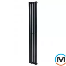 Дизайнерський вертикальний радіатор ARTTIDESIGN Livorno 4/1600/272/50 чорний матовий, Підключення радіатора: Нижнє, Виконання: Вертикальний, Колір: Чорний, Висота (мм): 1600, Кількість секцій: 4, Довжина (мм): 272, Глибина (мм): 93, Кількість рядів: 1, фото 