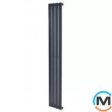 Дизайнерський вертикальний радіатор ARTTIDESIGN Livorno 4/1600/272/50 сірий матовий, Підключення радіатора: Нижнє, Виконання: Вертикальний, Колір: Сірий, Висота (мм): 1600, Кількість секцій: 4, Довжина (мм): 272, Глибина (мм): 93, Кількість рядів: 1, фото 