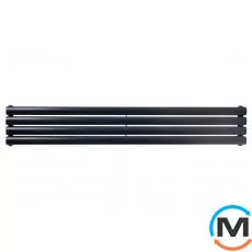 Горизонтальний дизайн радіатор ARTTIDESIGN Rimini II G 4/236/1500/50 чорний матовий, Підключення радіатора: Бокове, Виконання: Горизонтальний, Колір: Чорний, Висота (мм): 236, Кількість секцій: 4, Довжина (мм): 1500, Кількість рядів: 2, фото 