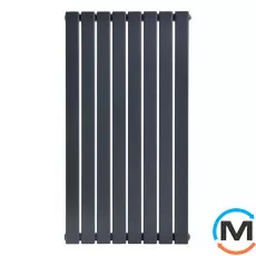 Вертикальний дизайнерський радіатор ARTTIDESIGN Livorno II 8/600/544 сірий матовий, Підключення радіатора: Бокове, Виконання: Вертикальний, Колір: Сірий, Висота (мм): 600, Кількість секцій: 8, Довжина (мм): 544, Глибина (мм): 97, Кількість рядів: 2, фото 