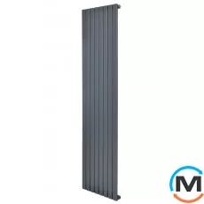 Вертикальний дизайнерський радіатор ARTTIDESIGN Terni 8/1800/472 сірий матовий, Підключення радіатора: Бокове, Виконання: Вертикальний, Колір: Сірий, Висота (мм): 1800, Кількість секцій: 8, Довжина (мм): 472, Глибина (мм): 99, Кількість рядів: 1, фото 