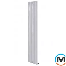 Вертикальний дизайнерський радіатор ARTTIDESIGN Rimini 6/1800/354 білий матовий, Підключення радіатора: Нижнє, Виконання: Вертикальний, Колір: Білий, Висота (мм): 1800, Кількість секцій: 6, Довжина (мм): 354, Кількість рядів: 1, фото 