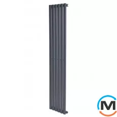 Вертикальний дизайнерський радіатор ARTTIDESIGN Rimini 6/1800/354 сірий матовий, Підключення радіатора: Бокове, Виконання: Вертикальний, Колір: Сірий, Висота (мм): 1800, Кількість секцій: 6, Довжина (мм): 354, Кількість рядів: 1, фото 