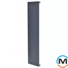 Вертикальный дизайнерский радиатор ARTTIDESIGN Terni 6/1800/354 серый матовый, Подключение радиатора: Боковое, Исполнение: Вертикальный, Цвет: Серый, Высота (мм): 1800, Кол-во секций: 6, Длина (мм): 354, Глубина (мм): 99, Количество рядов: 1, фото 