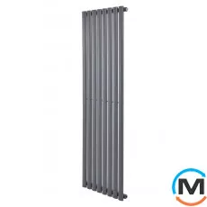 Дизайнерський радіатор вертикальний ARTTIDESIGN Rimini 8/1800/472 сірий матовий., Підключення радіатора: Бокове, Виконання: Вертикальний, Колір: Сірий, Висота (мм): 1800, Кількість секцій: 8, Довжина (мм): 472, Кількість рядів: 1, фото 