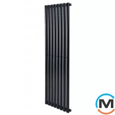 Дизайнерский вертикальный радиатор ARTTIDESIGN Rimini 8/1800/472 черный матовый, Подключение радиатора: Боковое, Исполнение: Вертикальный, Цвет: Черный, Высота (мм): 1800, Кол-во секций: 8, Длина (мм): 472, Количество рядов: 1, фото 