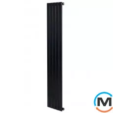 Вертикальний дизайнерський радіатор ARTTIDESIGN Terni 5/1800/295 чорний матовий, Підключення радіатора: Бокове, Виконання: Вертикальний, Колір: Чорний, Висота (мм): 1800, Кількість секцій: 5, Довжина (мм): 295, Глибина (мм): 94, Кількість рядів: 1, фото 