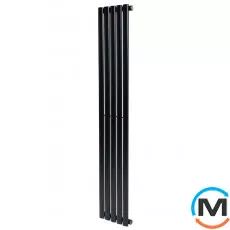 Вертикальний дизайнерський радіатор ARTTIDESIGN Rimini 5/1800/295 чорний матовий, Підключення радіатора: Бокове, Виконання: Вертикальний, Колір: Чорний, Висота (мм): 1800, Кількість секцій: 5, Довжина (мм): 295, Глибина (мм): 103, Кількість рядів: 1, фото 