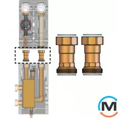Арматура для підключення насосної групи 1 1/2''НР х 1 1/2''НГ, 2 шт, фото 