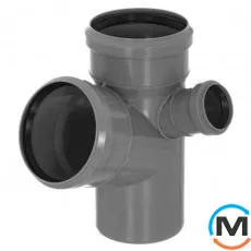 Хрестовина каналізаційна двоплощинна VALSIR 100/100/50 67°, Варіант: Двоплощинна, Вид каналізації: Внутрішня, Тип каналізації: Проста, Градус (град.): 67, Модифікація: 100/100/50 67°, Діаметр (мм): 100, Матеріал: Полівінілхлорид (ПВХ), фото 