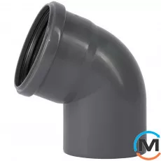 Коліно каналізаційне Ostendorf HT-Safe 110*67˚, Вид каналізації: Внутрішня, Тип каналізації: Проста, Градус (град.): 67, Колір: Темно-сірий, Діаметр (мм): 100, Матеріал: Поліпропілен PPR, фото 