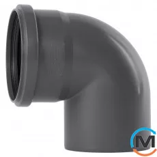 Коліно каналізаційне Ostendorf HT-Safe 125*87˚, Вид каналізації: Внутрішня, Тип каналізації: Проста, Градус (град.): 90, Колір: Темно-сірий, Діаметр (мм): 125, Матеріал: Поліпропілен PPR, фото 