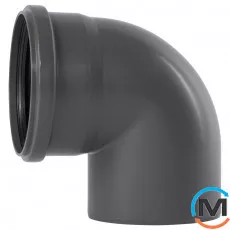 Коліно каналізаційне Ostendorf HT-Safe 160*87˚, Вид каналізації: Внутрішня, Тип каналізації: Проста, Градус (град.): 90, Колір: Темно-сірий, Діаметр (мм): 160, Матеріал: Поліпропілен PPR, фото 