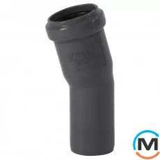 Коліно каналізаційне Ostendorf HT-Safe 32*15˚, Вид каналізації: Внутрішня, Тип каналізації: Проста, Градус (град.): 15, Колір: Темно-сірий, Діаметр (мм): 32, Матеріал: Поліпропілен PPR, фото 