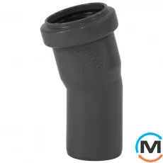 Коліно каналізаційне Ostendorf HT-Safe 40*15˚, Вид каналізації: Внутрішня, Тип каналізації: Проста, Градус (град.): 15, Колір: Темно-сірий, Діаметр (мм): 40, Матеріал: Поліпропілен PPR, фото 