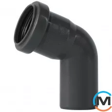 Коліно каналізаційне Ostendorf HT-Safe 40*67˚, Вид каналізації: Внутрішня, Тип каналізації: Проста, Градус (град.): 67, Колір: Темно-сірий, Діаметр (мм): 40, Матеріал: Поліпропілен PPR, фото 