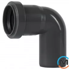 Коліно каналізаційне Ostendorf HT-Safe 40*87˚, Вид каналізації: Внутрішня, Тип каналізації: Проста, Градус (град.): 90, Колір: Темно-сірий, Діаметр (мм): 40, Матеріал: Поліпропілен PPR, фото 