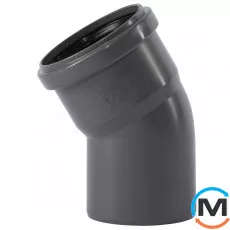 Коліно каналізаційне Ostendorf HT-Safe 75*30˚, Вид каналізації: Внутрішня, Тип каналізації: Проста, Градус (град.): 30, Колір: Темно-сірий, Діаметр (мм): 75, Матеріал: Поліпропілен PPR, фото 