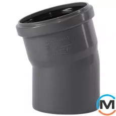 Коліно каналізаційне Ostendorf HT-Safe 90*15˚, Вид каналізації: Внутрішня, Тип каналізації: Проста, Градус (град.): 15, Колір: Темно-сірий, Діаметр (мм): 90, Матеріал: Поліпропілен PPR, фото 