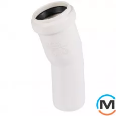 Коліно каналізаційне Ostendorf HT-Safe white 32*15˚, Вид каналізації: Внутрішня, Тип каналізації: Проста, Градус (град.): 15, Колір: Білий, Діаметр (мм): 32, Матеріал: Поліпропілен PPR, фото 