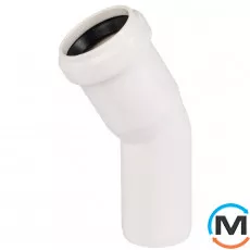 Коліно каналізаційне Ostendorf HT-Safe white 32*30˚, Вид каналізації: Внутрішня, Тип каналізації: Проста, Градус (град.): 30, Колір: Білий, Діаметр (мм): 32, Матеріал: Поліпропілен PPR, фото 