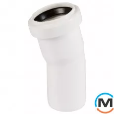 Колено канализационное Ostendorf HT-Safe white 40*15˚, Вид канализации: Внутренняя, Тип канализации: Простая, Градус (град.): 15, Цвет: Белый, Диаметр (мм): 40, Материал: Полипропилен PPR, фото 